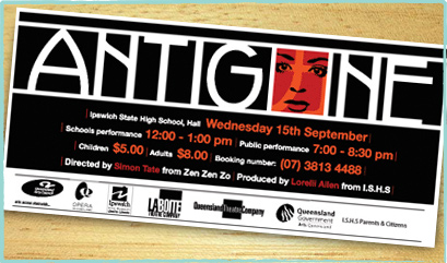 Antigone Flyer Design