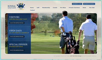 Bowral Golf Club Website Design
