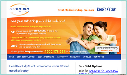 Debt Mediators Website Design